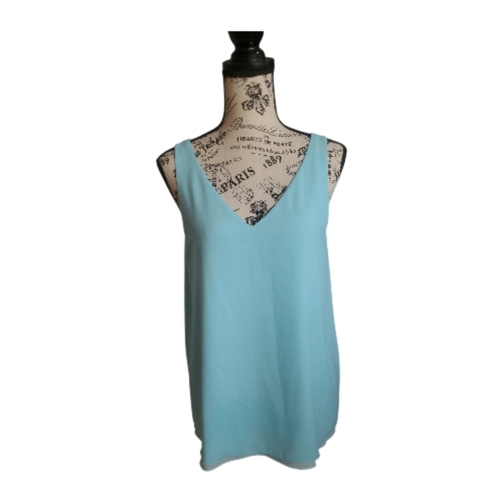 Lilly Pulitzer Double Sided Light Blue Sleeveless Top